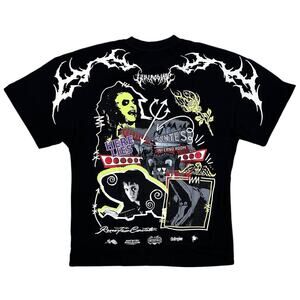 Beetlejuice It's Show Time American Classic Oversized Tee T-Shirt in Black